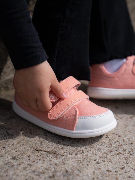 Ténis barefoot de criança Be Lenka Canvi Kids rosa-coral