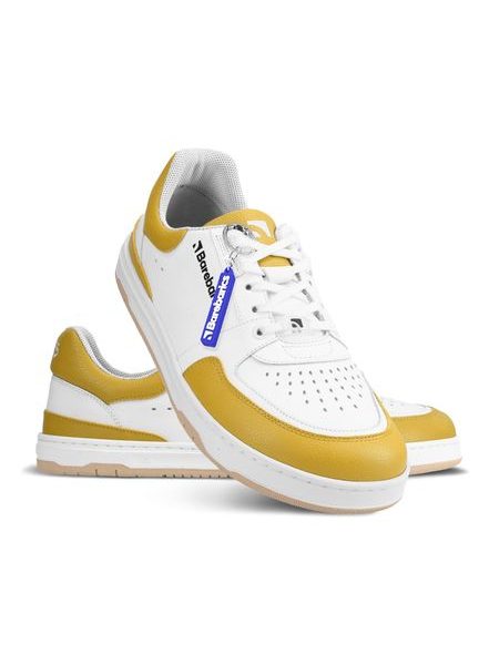 Barefoot sneakers voor dames en heren Barebarics Wave - wit en zongeel