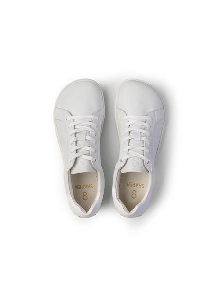 SHAPEN TENISKY FEELIN Uni White Leather | Barefoot tenisky