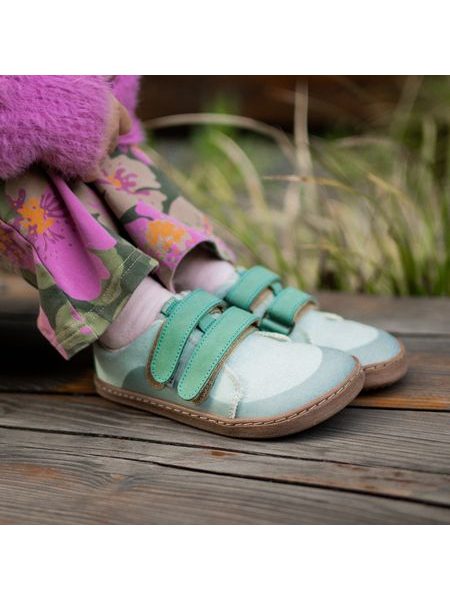 PEGRES TENISKY BF57U Mint | Dětské barefoot tenisky