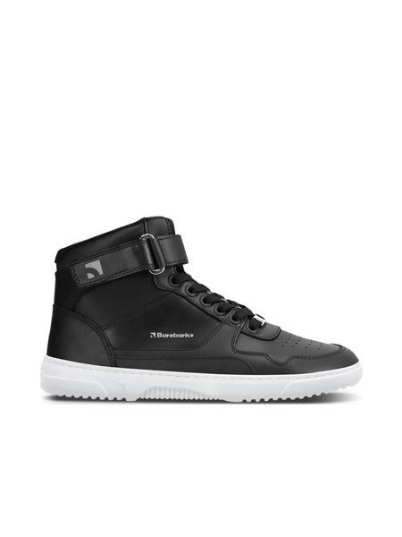 Adidași barefoot Barebarics Zing High Top negri și albi din piele
