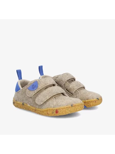 Dětské Barefoot Přezůvky GROUNDIES® Malmö Home Béžovo Modré