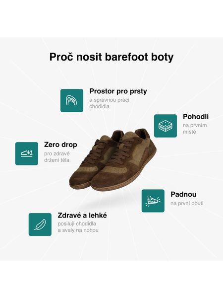 Barefoot Tenisky GROUNDIES® Nova GO1 Čokoládové
