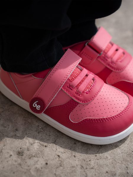 Baskets barefoot enfant Be Lenka Scoot Kids rose clair et rose foncé