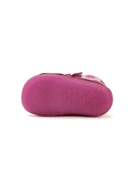 Dětské barefoot tenisky D.D.STEP S070-52838A Dark Pink motýlci růžové