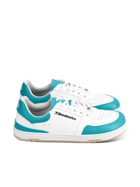 Ténis barefoot Barebarics Wave branco e turquesa-escuro