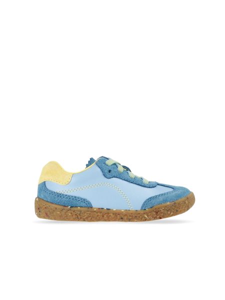 Dětské Barefoot Tenisky GROUNDIES® Panama Kids Modro Citronové