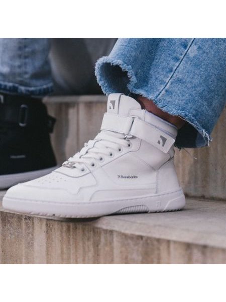 Ténis barefoot Barebarics Zing - High Top - branco - pele