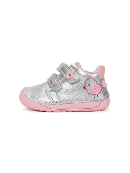 Dětské barefoot tenisky D.D.STEP S070-61646 Stříbrné ptáček