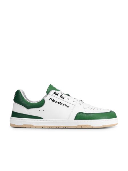 Ténis barefoot Barebarics Wave branco e verde-escuro