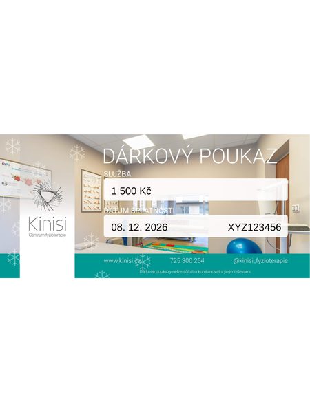 Dárkový poukaz KINISI na vstupní vyšetření