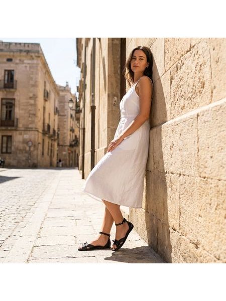 ANGLES NISA Black | Dámské barefoot sandály