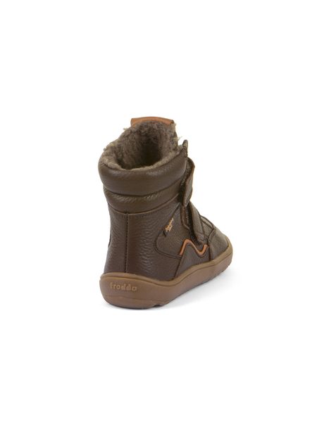 Dětské barefoot zimní boty FRODDO WINTER TEX tmavě hnědé