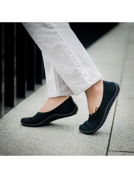 LEGUANO LADY LOOP Black | Dámské barefoot baleríny