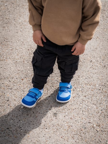 Baskets barefoot enfant Be Lenka Scoot Kids bleu clair et bleu roi