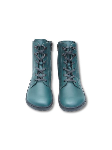 BAŤA ŠNĚROVACÍ KOTNÍKOVÁ OBUV Petrolejová | Dámské barefoot kotníkové boty