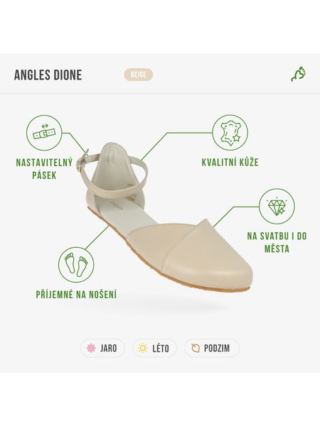 ANGLES DIONE Beige | Dámské barefoot sandály