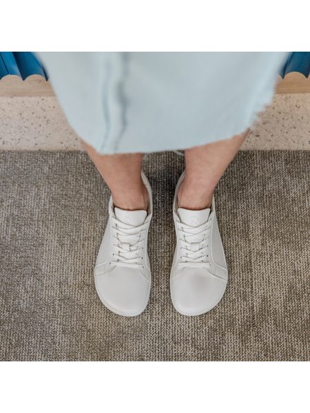 SHAPEN TENISKY FEELIN Uni White Leather | Barefoot tenisky