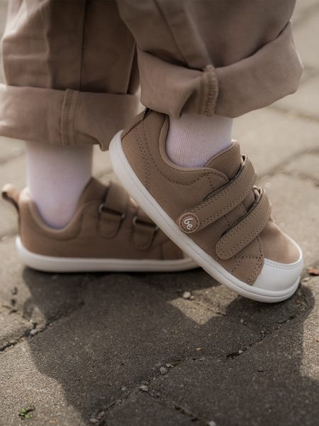 Ténis barefoot de criança Be Lenka Canvi Kids castanho-claro