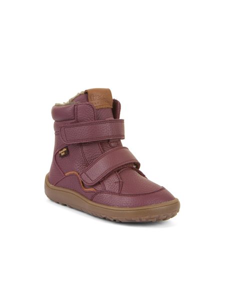 Dětské barefoot zimní boty FRODDO WINTER TEX vínové