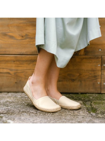 SHAPEN ESPADRILKY PLAYA Wide Beige | Dámské barefoot espadrilky
