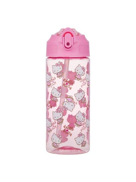 BAAGL Tritanová láhev na pití s brčkem Hello Kitty Sweet Leopard, 500 ml