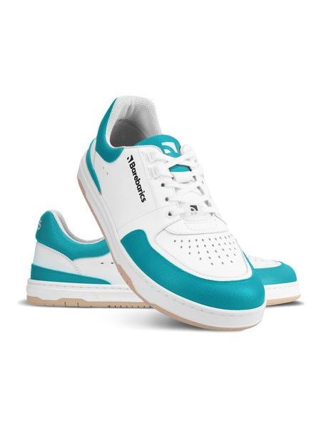 Adidași barefoot Barebarics Wave albi cu turcoaz