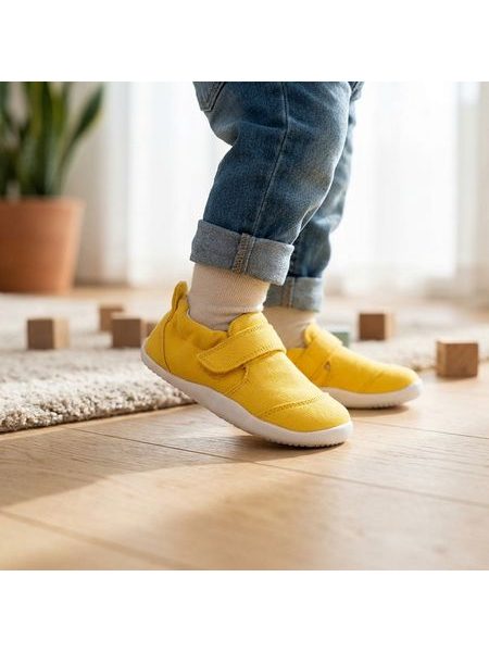 BOBUX XPLORER GO ORGANIC Yellow | Dětské barefoot tenisky