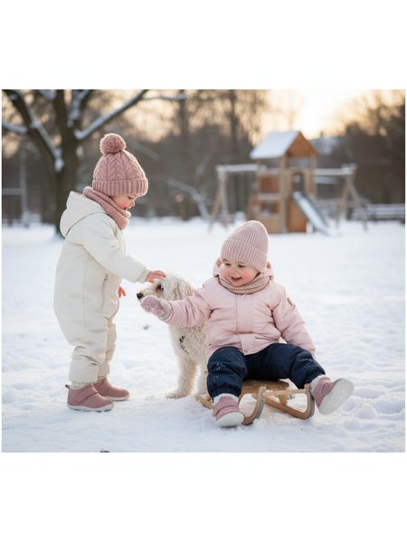 BOBUX XPLORER MARVEL ARCTIC Rose | Dětské první zateplené barefoot botičky