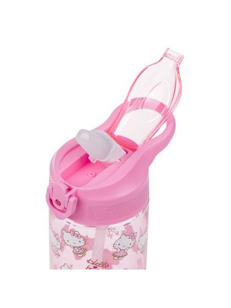 BAAGL Tritanová láhev na pití s brčkem Hello Kitty Sweet Leopard, 500 ml