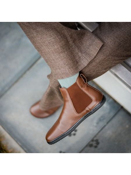 ANGLES NYX WINTER Nut | Barefoot zateplené chelsea boty