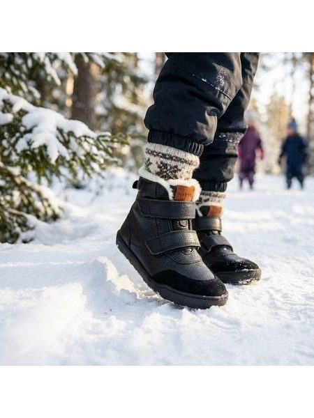 Gyerek Barefoot téli bélelt csizma RAYVE LAHTI fekete
