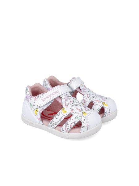 BIOMECANICS SANDÁLY WIDER White | Dětské barefoot sandály