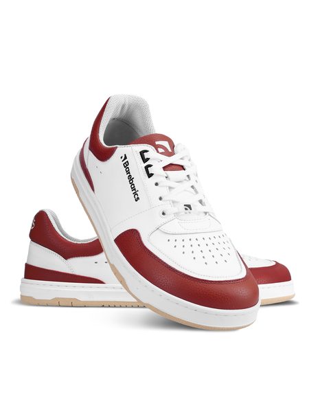 Ténis barefoot Barebarics Wave branco e vermelho carmim