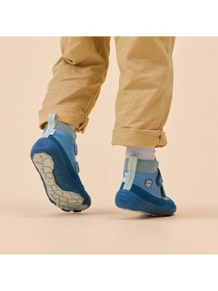 AFFENZAHN LOWBOOT LEATHER FRIENDY SHARK Blue | Dětské celoroční barefoot boty