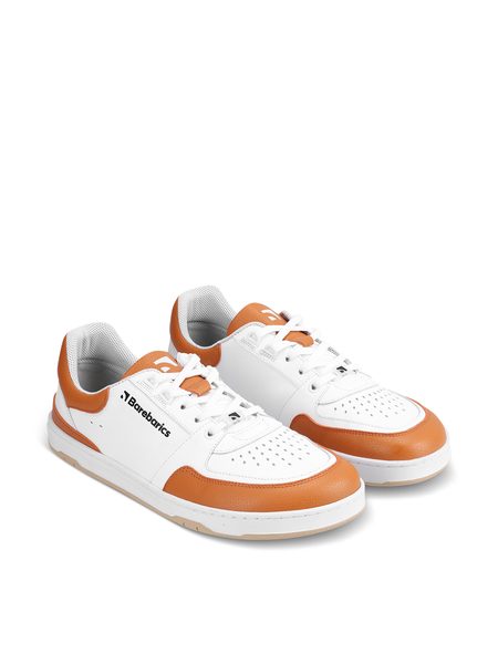Ténis barefoot Barebarics Wave branco e laranja