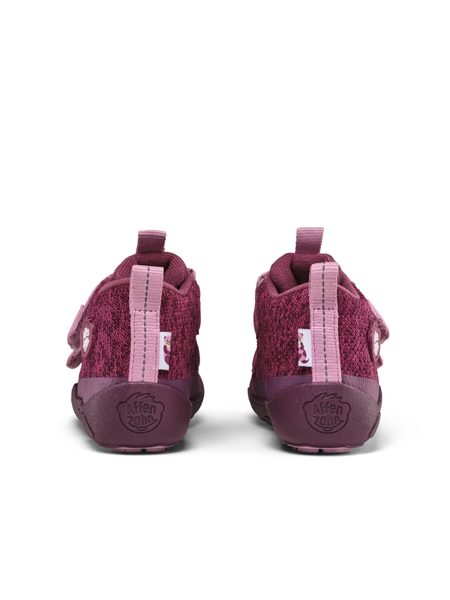 AFFENZAHN LOWBOOT KNIT HAPPY OTTER Berry | Dětské celoroční barefoot boty