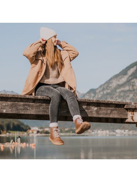 BE LENKA WINTER 3.0 Walnut Brown | Zimní zateplené barefoot boty