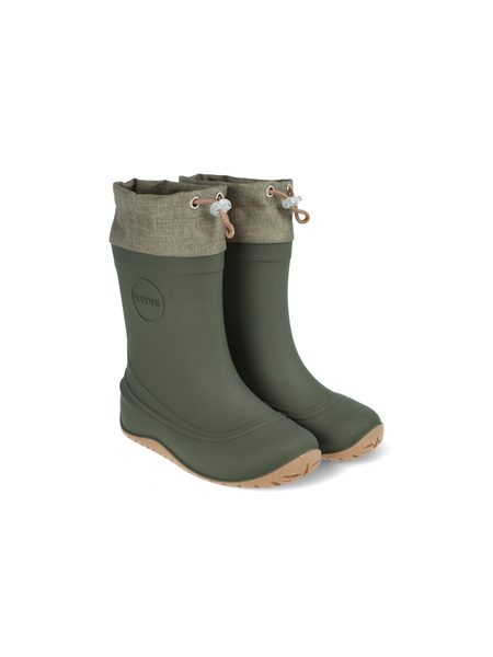 RAYVE MONSOON COVER WINTER Khaki | Dětské zateplené barefoot holínky