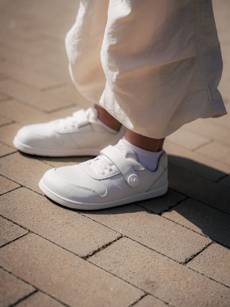 Baskets barefoot enfant Be Lenka Scoot Kids blanches