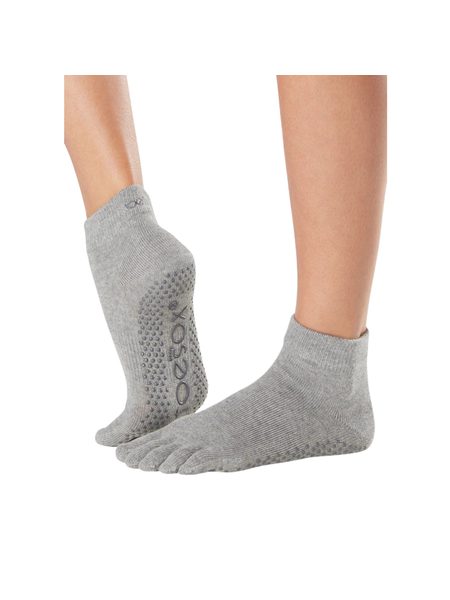 TOESOX FULL TOE ANKLE GRIP Heather Grey 1