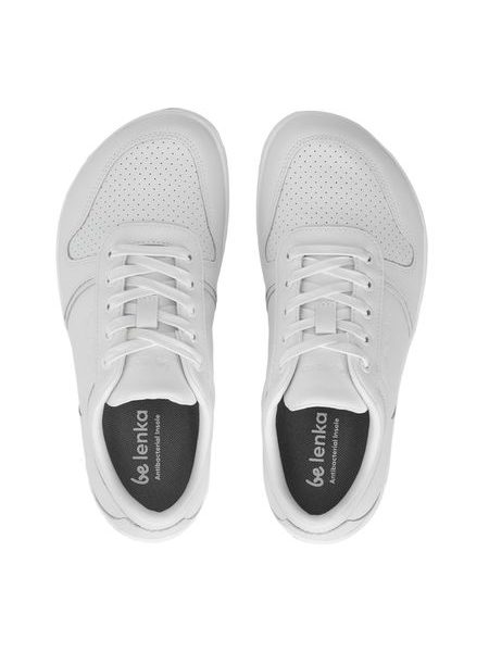 Barefoot tenisky Be Lenka Echo All White - pár shora, šněrování a jazyk
