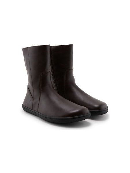 Dámske zateplené barefoot polokozačky ANGLES DAFNE 2.0 hnedé