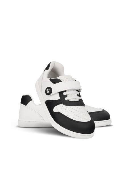 Baskets barefoot enfant Be Lenka Scoot Kids blanches et noires
