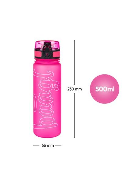 BAAGL Tritanová láhev na pití Logo - růžová, 500 ml