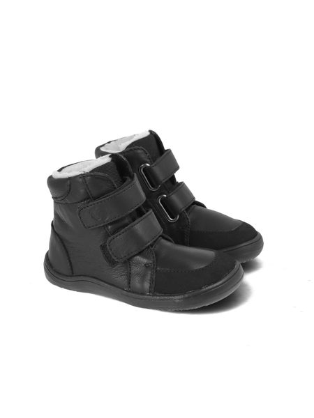 BABY BARE FEBO WINTER Black Asfaltico | Dětské zimní zateplené barefoot boty
