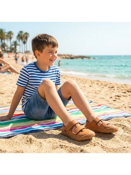 FRODDO SANDAL VELCRO II Cognac | Dětské barefoot sandály