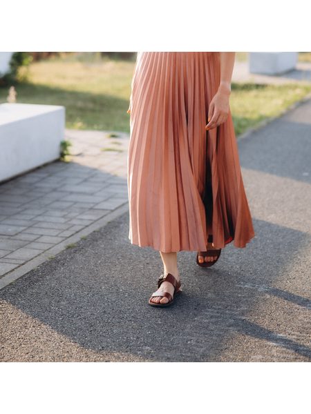 Dámské Barefoot Sandály GROUNDIES® Kos Tmavě hnědé