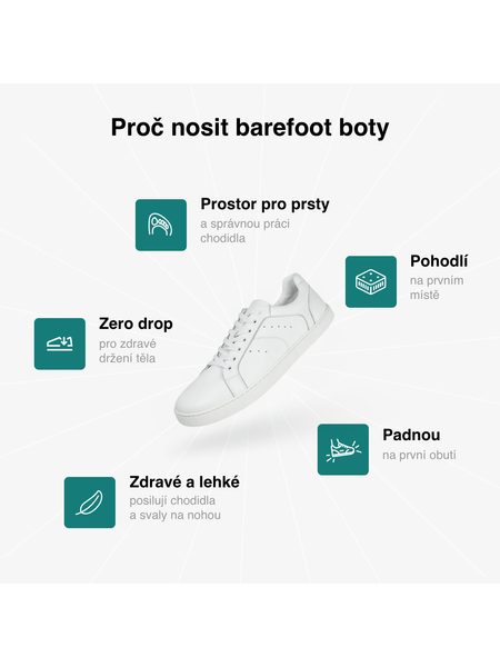 Barefoot Tenisky GROUNDIES® Universe Bílé