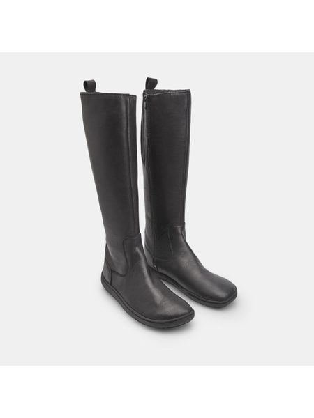 BAŤA KOZAČKY Černá | Dámské barefoot kozačky